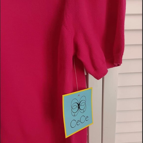 Puff Sleeve Hot Pink Sweater NWT - Picture 4 of 4